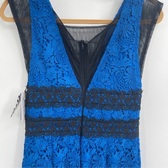 Diane Von Furstenberg Viera DVF Blue Lace V-Neck Dress 2 Nwt - Picture 12 of 15